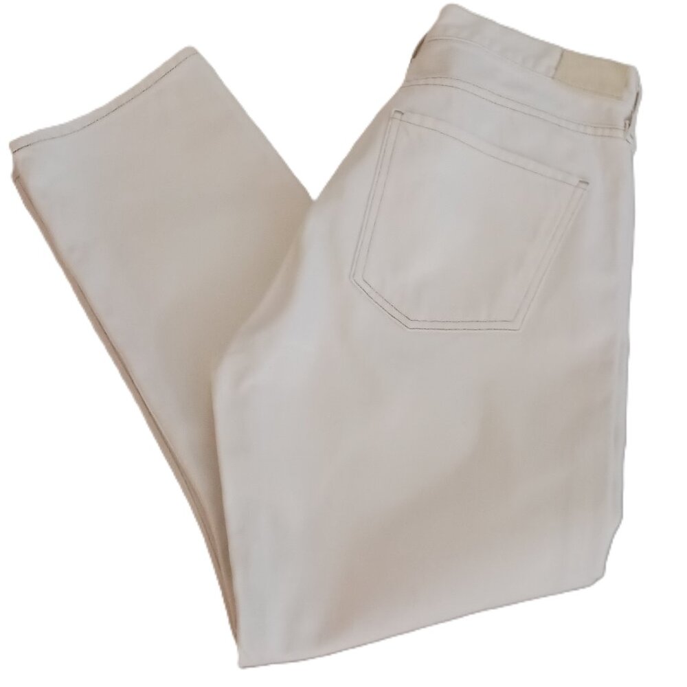 Citizens of Humanity Cream Charlotte Crop High Rise Straight Jeans Women’s Sz 29